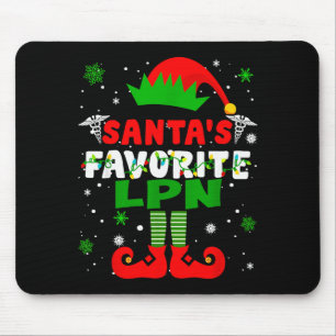 Santa's Favorite Lpn Funny Christmas  Mouse Mat