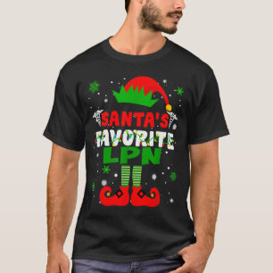 Santa's Favorite Lpn Funny Christmas  T-Shirt