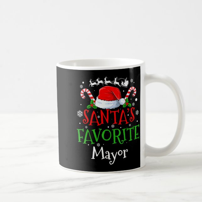 Santa's Favorite Mayor Christmas Party  Coffee Mug (Right)