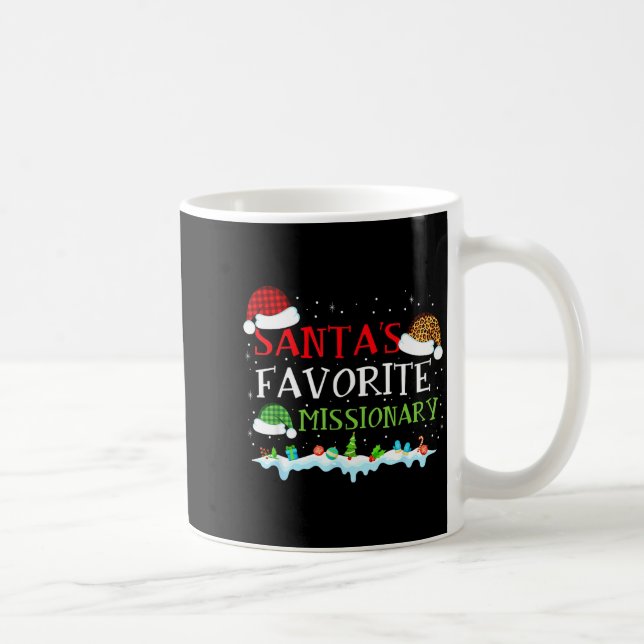 Santa's Favorite Missionary Fun Christmas  Coffee Mug (Right)