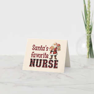 Santa's Favorite Nurse, Christmas card for nurse