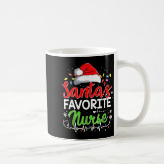 Santa's Favorite Nurse Funny Christmas Nurse Xmas Coffee Mug