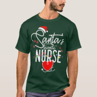 Santas Favorite Nurse Funny Christmas Santa Hat Li