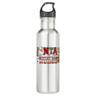 Santa's Favorite Nurse, Merry Nurse, Nurse Christm 710 Ml Water Bottle