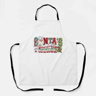 Santa's Favorite Nurse, Merry Nurse, Nurse Christm Apron