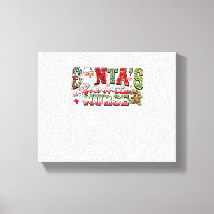 Santa's Favorite Nurse, Merry Nurse, Nurse Christm Canvas Print