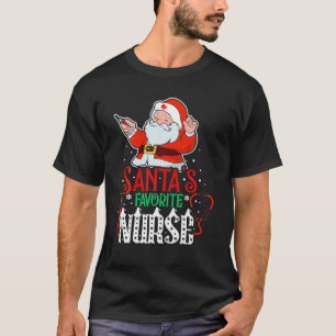 Santas Favorite Nurse, Nuser Love Nurse School Mat T-Shirt