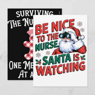 Santa's Favorite Nurse Professional Funny Christma Holiday Postcard