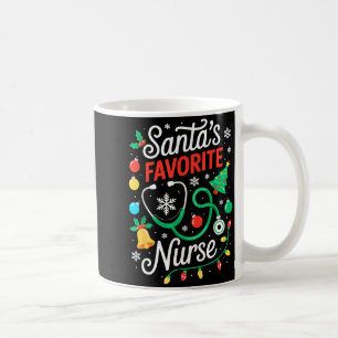 Santa's Favorite Nurse Shirt Men Women Funny Chris Coffee Mug