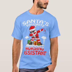 Santa's Favorite Nursing Assistant Christmas Match T-Shirt