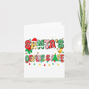 Santa's Favorite Office Staff Christmas Lights San Card