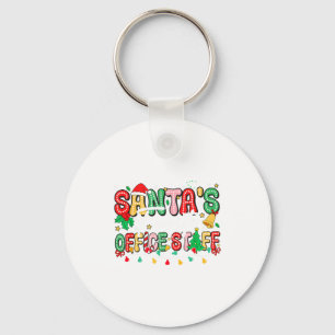 Santa's Favorite Office Staff Christmas Lights San Key Ring