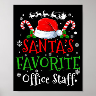 Santa's Favorite Office Staff Christmas Party Poster