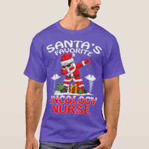 Santas Favorite Oncology Nurse Christmas Matching  T-Shirt