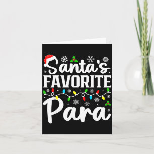 Santa's Favorite Para Funny Christmas Family Match Card