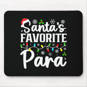 Santa's Favorite Para Funny Christmas Family Match Mouse Mat