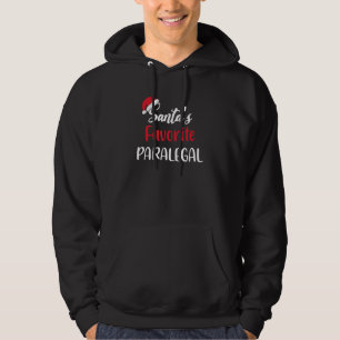 Santas Favorite Paralegal   Christmas   Pajama Xma Hoodie