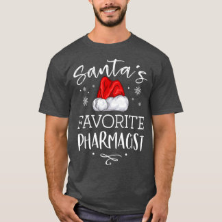 Santas Favorite Pharmacist Pajama Christmas Gift T-Shirt