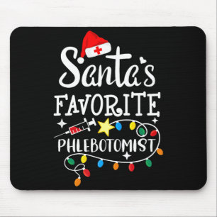 Santa's Favorite Phlebotomist Christmas Phlebotomy Mouse Mat