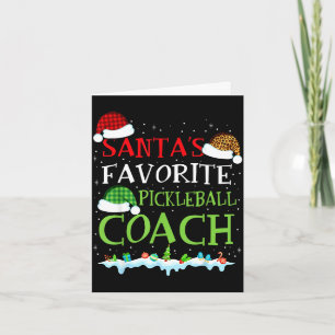 Santa's favorite pickleball coach fun christmas card