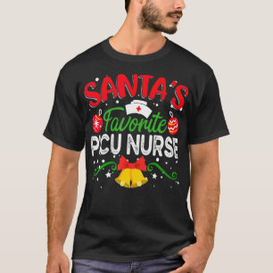 Santa's Favorite PICU Nurse  Funny Christmas PICU  T-Shirt