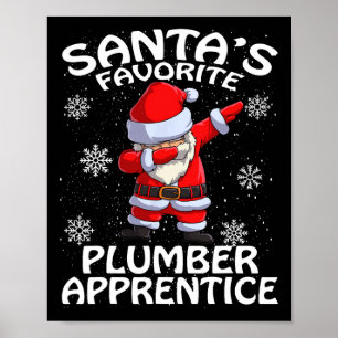 Santa's Favorite Plumber Apprentice Christmas Poster