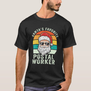 Santa's Favorite Postal Worker Christmas Pajama De T-Shirt
