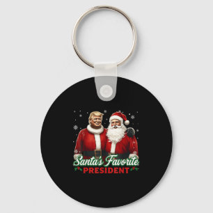 Santas Favorite President Christmas Cute Trump Hol Key Ring