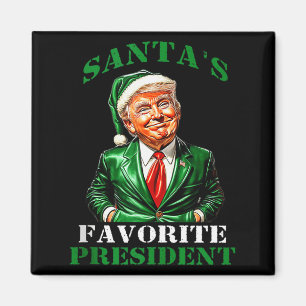 Santas Favorite President Funny Santa Trump 2024 C Magnet