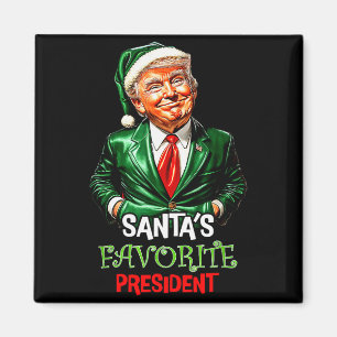 Santa's Favorite President Funny Santa Trump 2024 Magnet