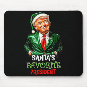 Santa's Favorite President Funny Santa Trump 2024  Mouse Mat