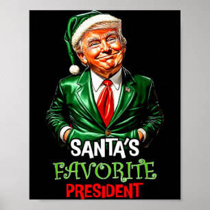 Santa's Favorite President Funny Santa Trump 2024  Poster