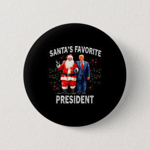 Santas Favorite President Funny Trump 6 Cm Round Badge