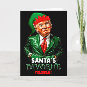 Santas Favorite President Funny Trump Card