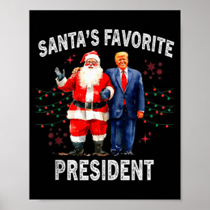 Santas Favorite President Funny Trump Tank Top Poster