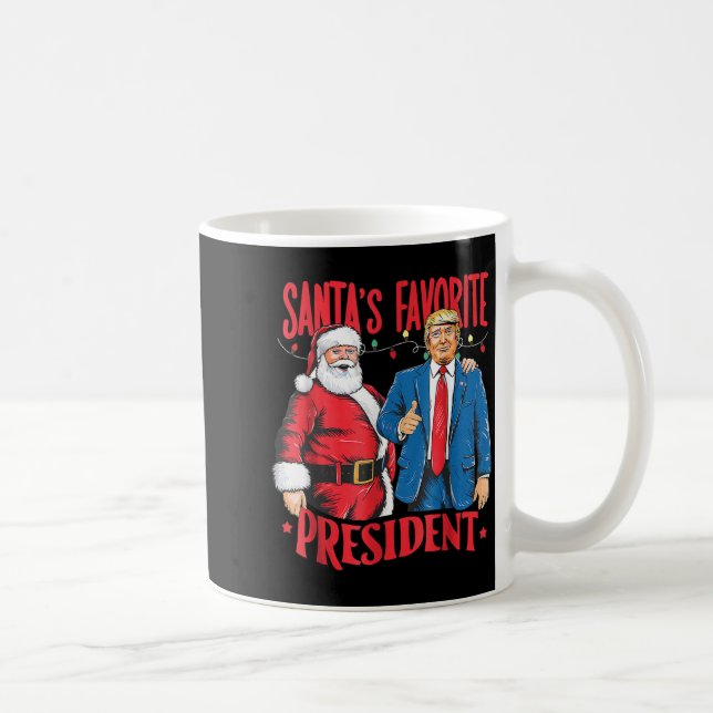 Santa's Favorite President Santa Trump Dance Chris Coffee Mug (Right)