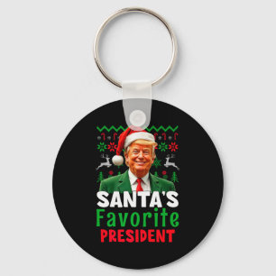 Santas Favorite President Santa Trump Xmas Christm Key Ring