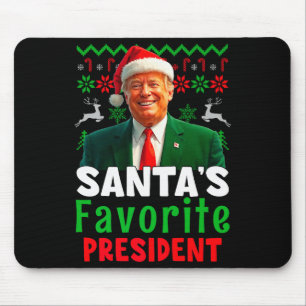 Santas Favorite President Santa Trump Xmas Christm Mouse Mat