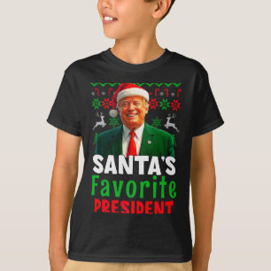 Santas Favorite President Santa Trump Xmas Christm T-Shirt