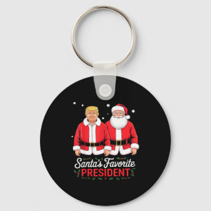 Santa's Favorite President Trump Make Christmas Gr Key Ring