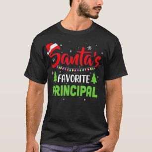 Santa's Favorite Principal Funny Christmas Xmas  T-Shirt