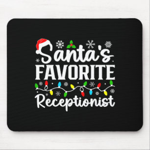 Santa's Favorite Receptionist Christmas Family Mat Mouse Mat