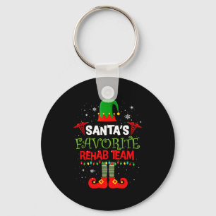 Santa's Favorite Rehab Team Elf Physical Therapy C Key Ring