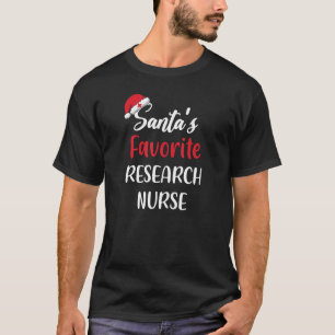 Santas Favorite Research Nurse   Christmas   T-Shirt