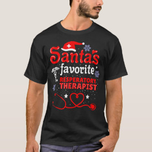 Santas Favorite Respiratory Therapist Christmas T-Shirt