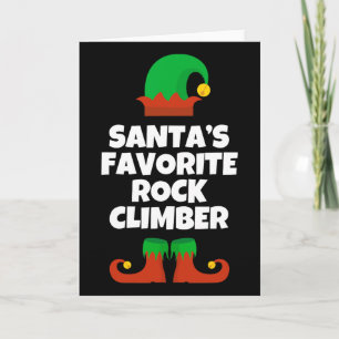 Santas Favorite Rock Climber Hat Christmas Funny P Card