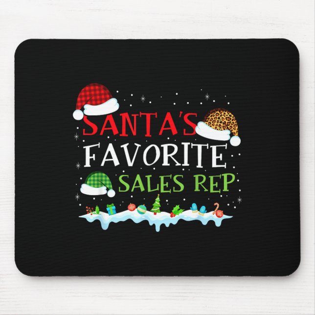 Santa's Favorite S Rep Fun Christmas  Mouse Mat (Front)