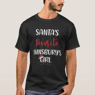Santa's Favorite Sainsbury’S Girl Pajama Xmas Chri T-Shirt