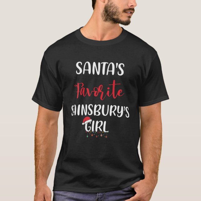Santa's Favorite Sainsbury’S Girl Pajama Xmas Chri T-Shirt (Front)