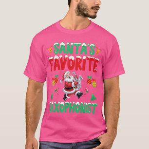Santas Favorite Saophonist Saophone Player Christm T-Shirt